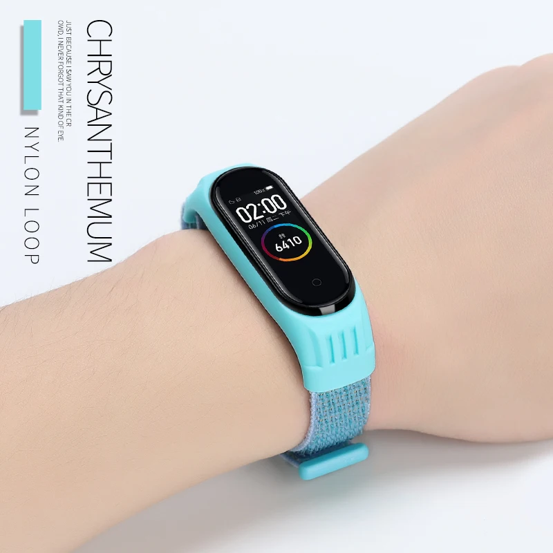 C Nylon loop watchband For Mi band 3 4 strap silicone shell for xiaomi mi band 3 Replacemet wristband for Mi band 4 Accessories - Цвет ремешка: C
