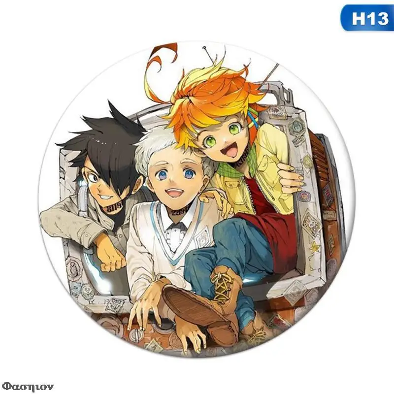 Emblemas prometeu neveland yakusoku nenhuma terra do nunca (emma, ray,  norman, anime, manga, personagens) - AliExpress