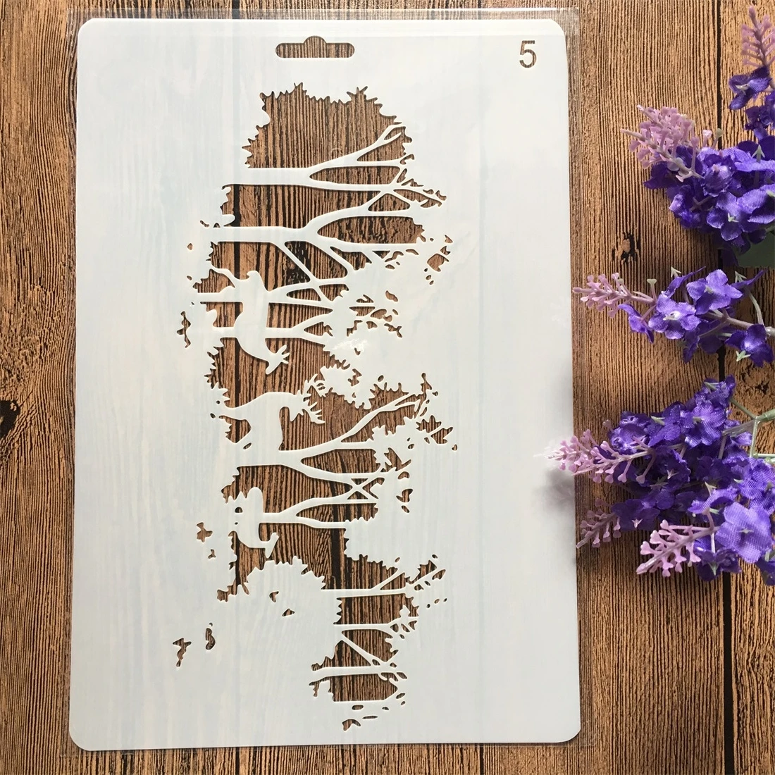 26 см елка лес Счастливого Рождества Сделай Сам крафтовые трафареты слойная