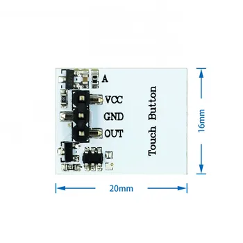 

10pcs blue color HTTM Series 2.7V-6V Capacitive Touch Switch Module Strong anti-interference