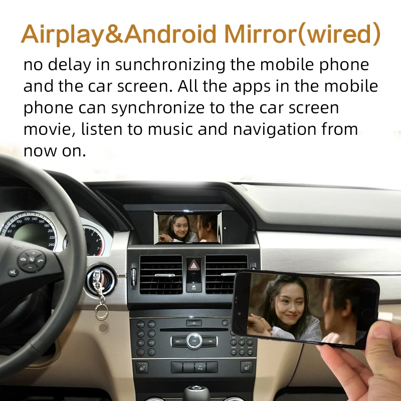 Sinairyu Aftermarket wifi беспроводная Apple Carplay Модифицированная G GL GLA GLK класс 2011-15 для Mercedes NTG4.5 4,7 с обратной камерой