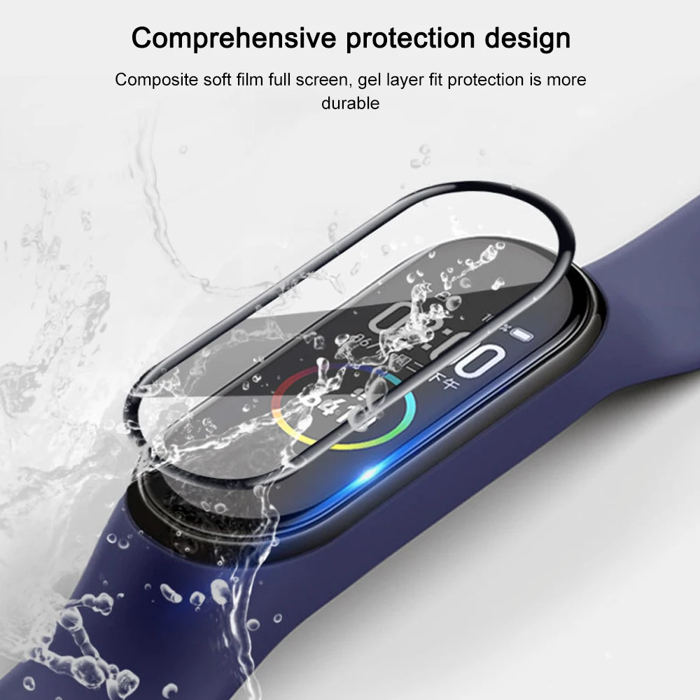 5D Screen Protector For Mi Band 4 Xiaomi Mi Band 4 Scratch-resistant Film For Mi Band 4 Strap Full Screen Non Tempered Glass