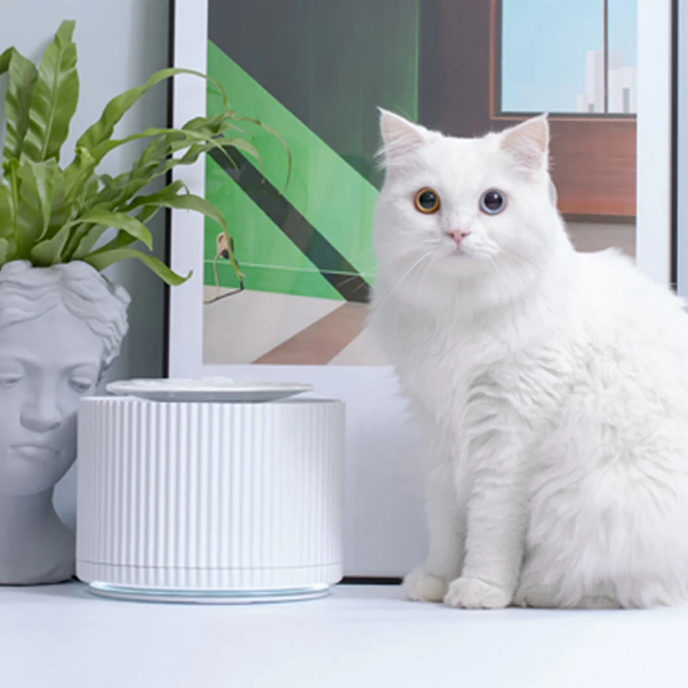 Xiaomi Mijia кошка диспенсер для воды для домашних животных питьевой фонтан водный очиститель умный 5 Слои фильтр 360 градусов Открытый питьевой лоток