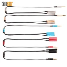 Aux Cable Male to 2 Female 3 5mm Jack Splitter Adapter Audio Extension Cables for Microphone Headphone Speaker Car Phone 100pcs