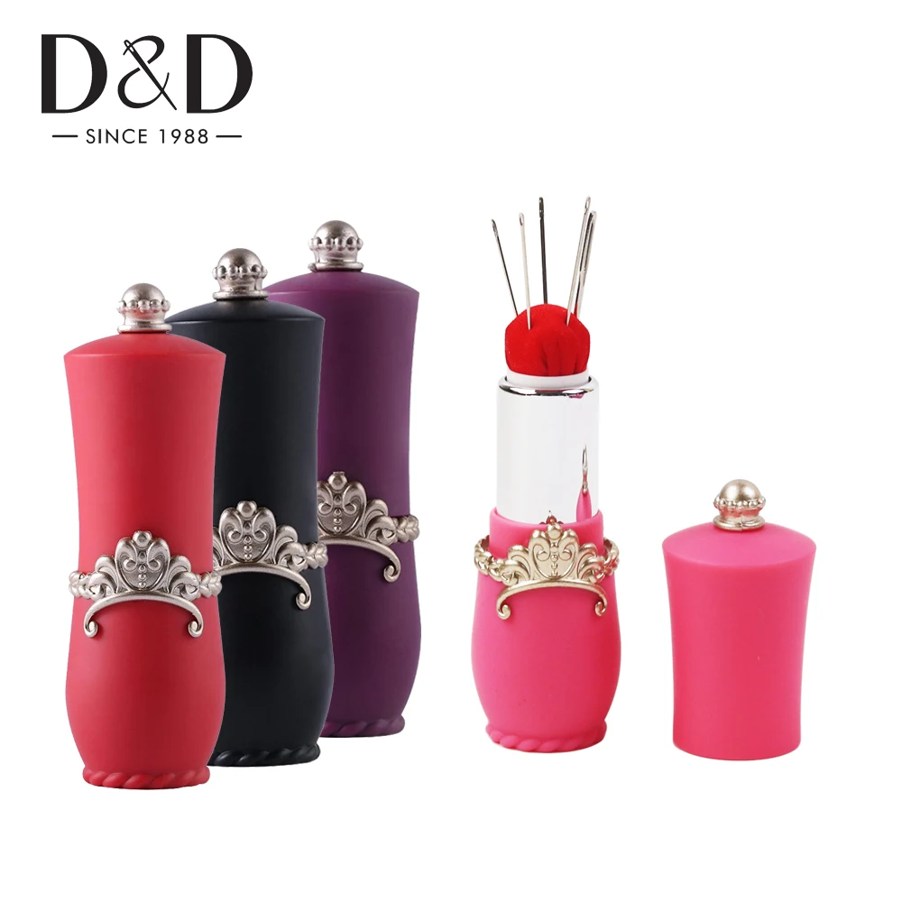 Lippenstift-Nadelkissen Rosa/Gold - Praktisches Nadelkissen In Lippenstift-Form