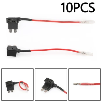 

Areyourshop 10PCS Mini Fuse Holder Box Circuit Piggy Back Pluggable Medium Blade Tap Standard