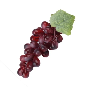 

Purple Soft Plastic Artificial Grapes Cluster Fruit Decor Desk Table Decoration