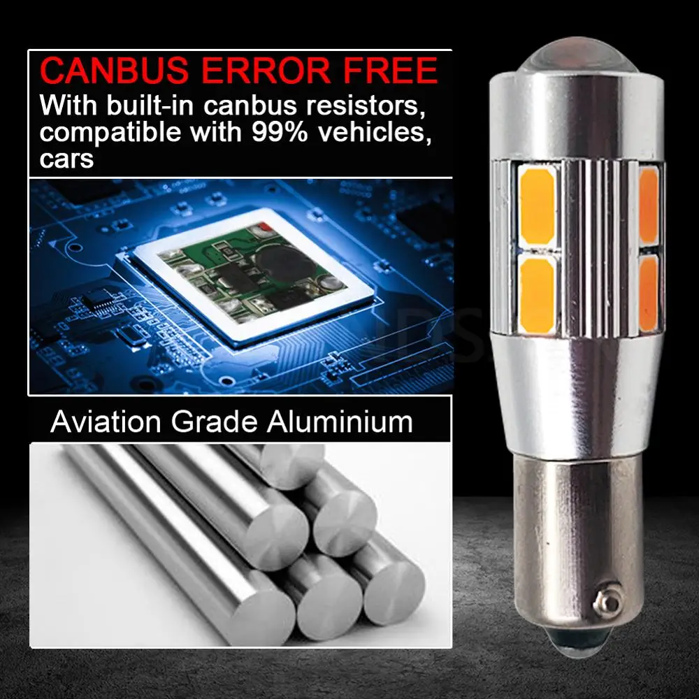 Автомобисветодиодный Светодиодная лампа canbus T4W 2x3W BA9S H6W BAY9S H21W без ошибок 5630 +