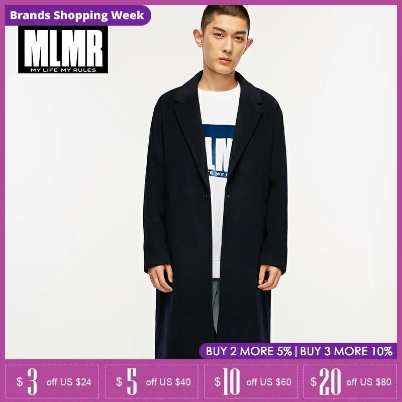 MLMR lapel Collar single button mid Long Mens Wool coat |218327517 MLMR lapel Collar single button mid Long Mens Wool coat |218327517