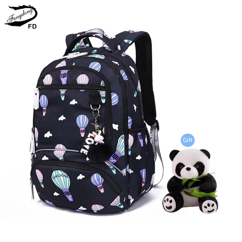 FengDong, школьные сумки для девочек, водонепроницаемый кавайный Школьный рюкзак, Детский милый рюкзак, школьный рюкзак, подарок для девочек, рюкзаки для детей - Цвет: ballon