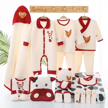 

19/21Pcs Newborn Baby Clothes Set Gift Pure Cotton Baby Set 0-12 Months Autumn Winter Kids Clothes Suit Unisex