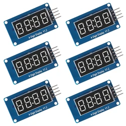 Module d'affichage LED TM1637, 0.36 pouces, 6 pièces, pour Arduino, 7 segments, 4 Bits, horloge, Anode rouge, Tube numérique, quatre cartes de pilotes de série 