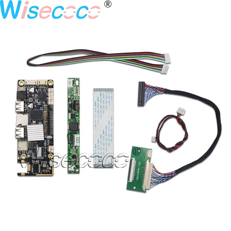 Wisecoco 12,3 дюймов ips ЖК-экран бар дисплей 1000 нит LVDS 50PIN+ USB хост USB OTG Android плата контроллера для автомобиля