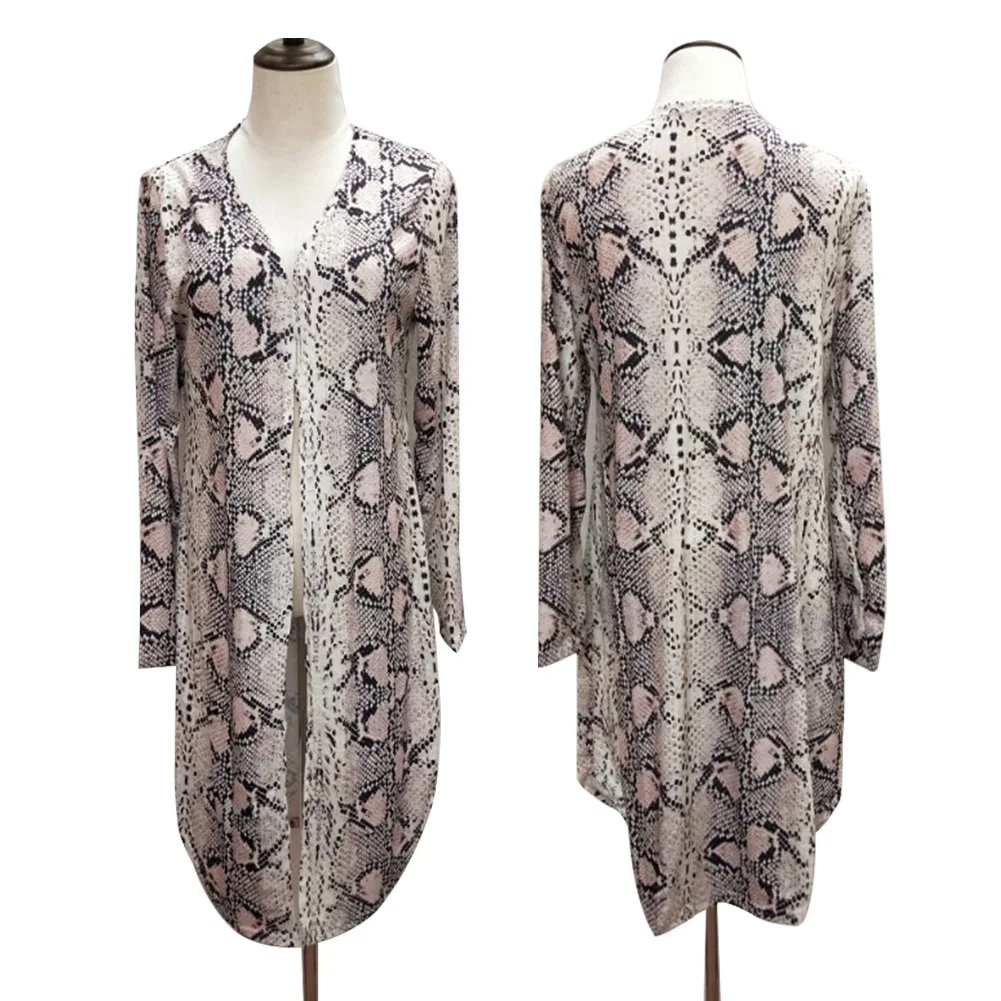 

Daily Casual Open Front Summer Slim Fit Holiday Women Cardigan Streetwear Sexy Maxi Long Sleeve Beach Printed Kimono