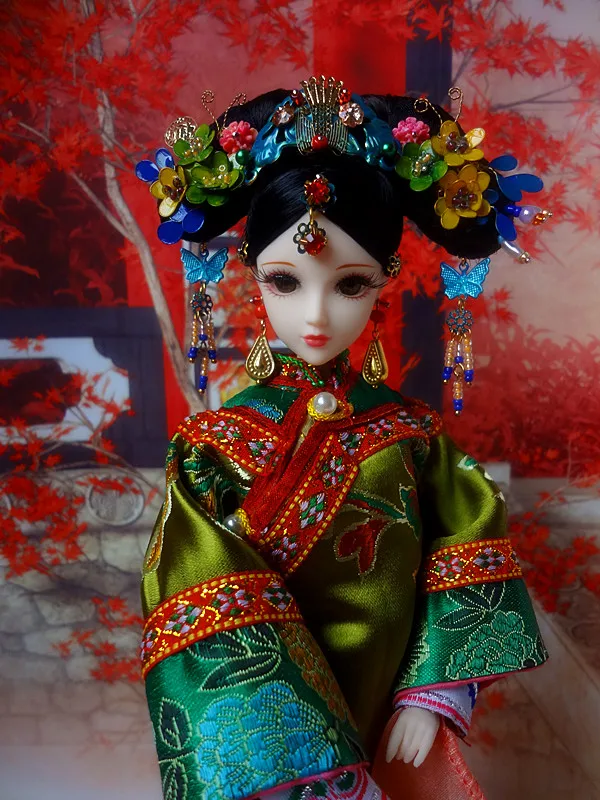32 см, высококачественные Древние китайские куклы императрицы, коллекционные традиционные куклы для девочек, игрушки для тела с платьем