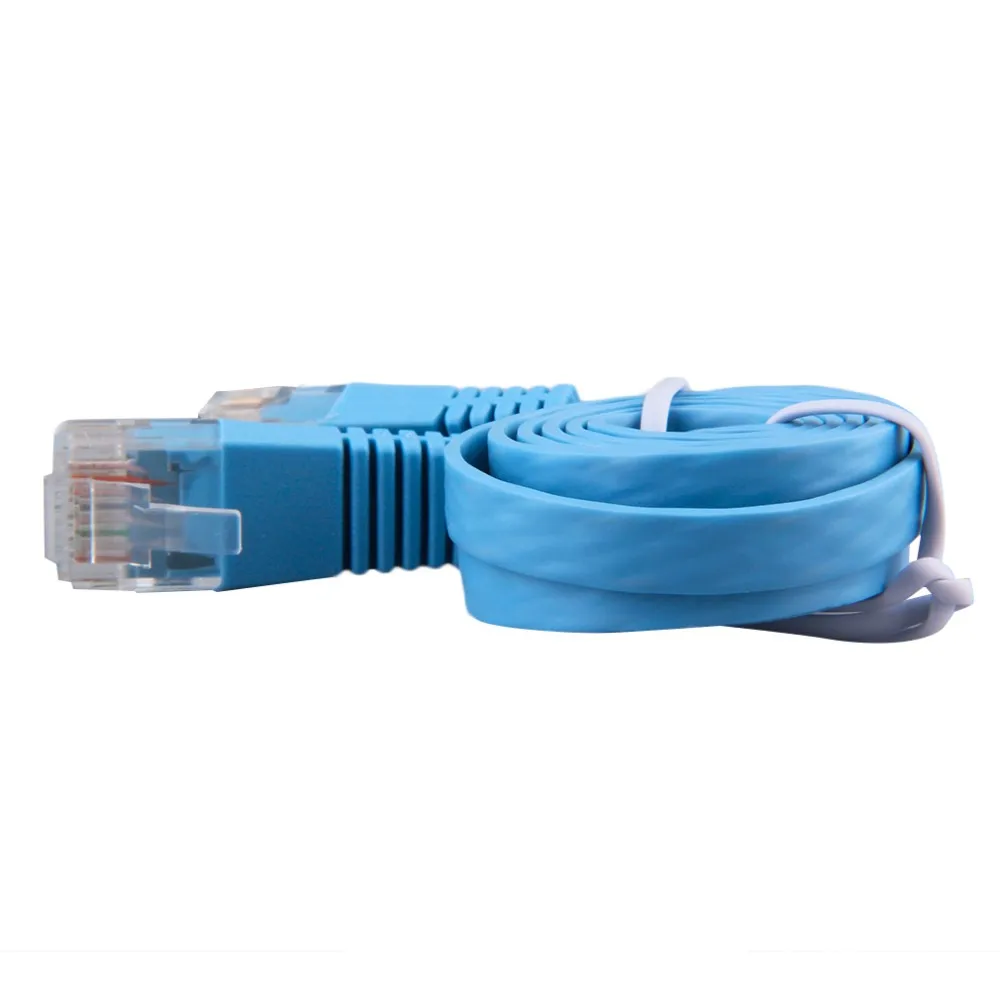 Новейший 1 шт. RJ45 CAT6 8P8C плоский Ethernet Патч Сетевой кабель Lan 1 м кабель синий
