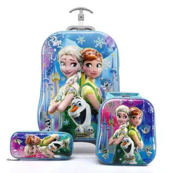 

Kids Suitcase for Travel Luggage Suitcase for Girls Children Rolling Travel Luggage Bags School Backpack with Wheels Wheeled Bag