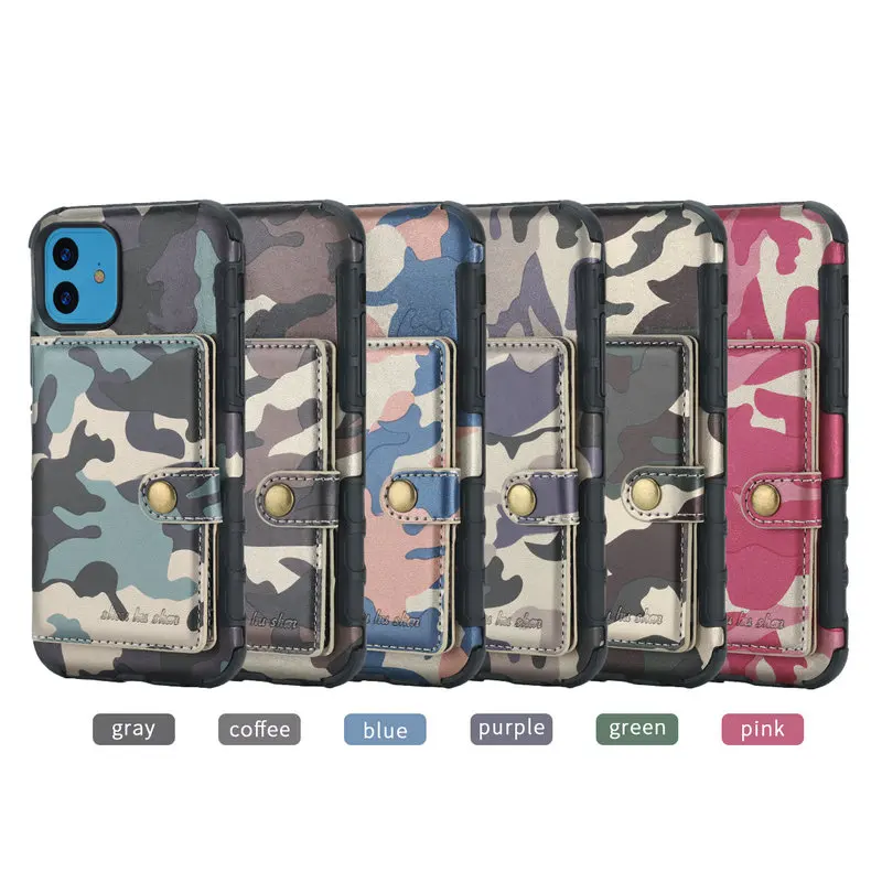 Армейский Камуфляжный слот для карт для iPhone 11 Pro Max чехол Камуфляжный флип-чехол Funda для iPhone 11 чехол iPhone11 Pro задняя крышка Coque