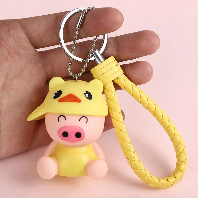 Мультяшный винил McDull Pig милая кукла-брелок для ключей Подвеска для пары сумка для ключей Автомобильный брелок свинка маленькие подарки