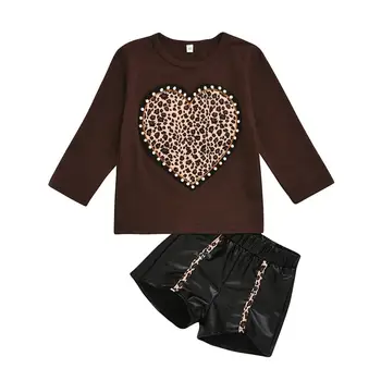 

Baby Girls Long Sleeve T-shirt Top Shorts Pants Outfit Toddler Kids Clothes Set