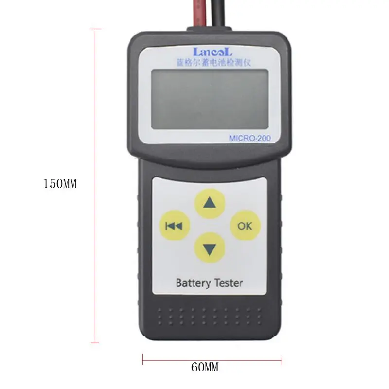 Микро-200 12V автомобиль Батарея тестер 100-2000CCA 30-200AH автомобильный диагностический инструмент
