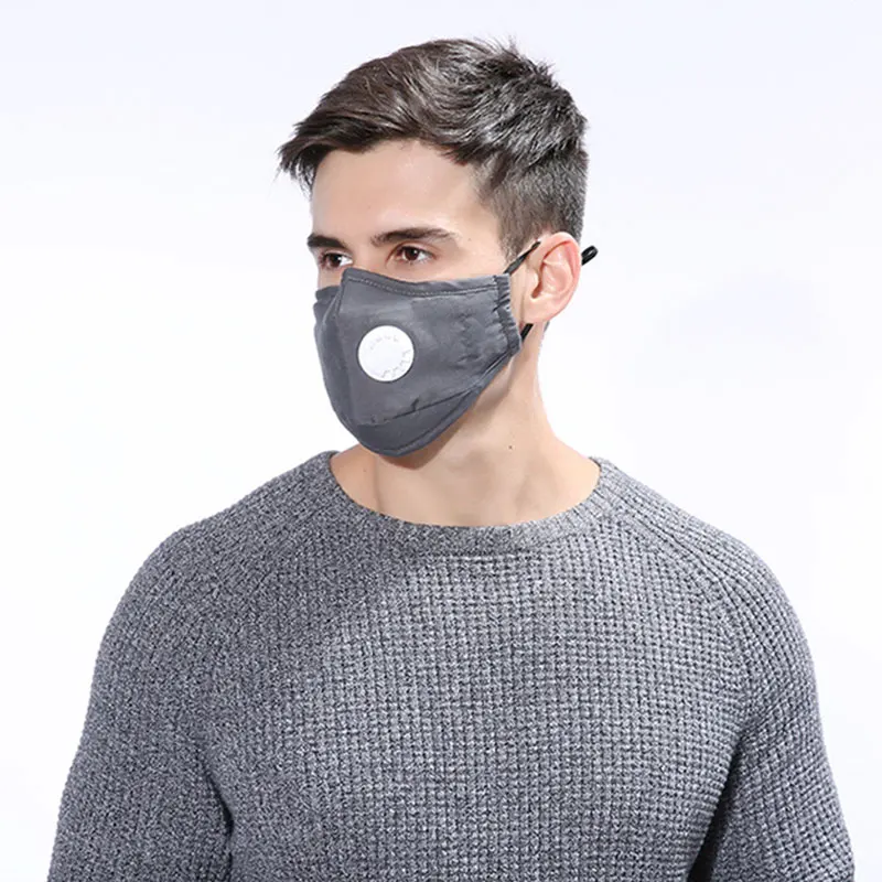 PM2.5 дыхательный клапан, Пылезащитная маска, зимняя, для улицы, для верховой езды, фильтр, для взрослых, хлопковая маска для мужчин и женщин, хлопковая, высокое качество, маски унисекс