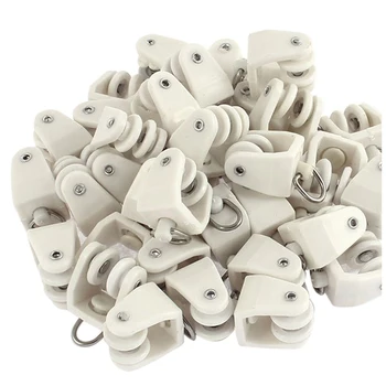 

Hot New 40pc Plastic Swivel Eye Ring Curtain Track Rail Rollers Carrier White