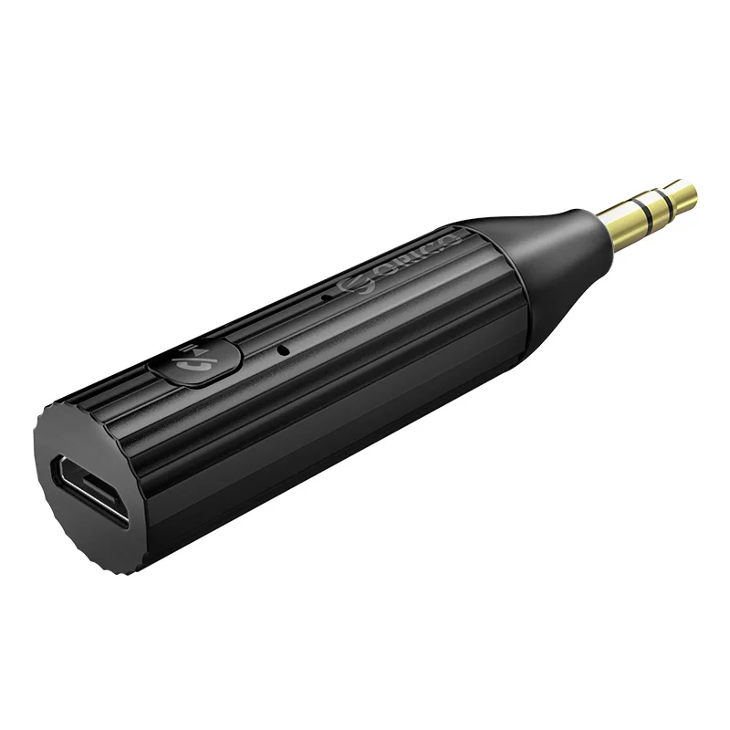 ORICO Bluetooth 5,0 приемник автомобильный 3,5 мм Aux 3,5 Jack стерео аудио адаптер EDR Беспроводной адаптер музыкальные наушники с микрофоном - Цвет: Черный