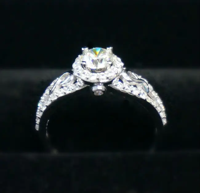 0.5ct 925 пробы серебряные ювелирные изделия женские SONA Диамант кольцо полосы набор полный размер