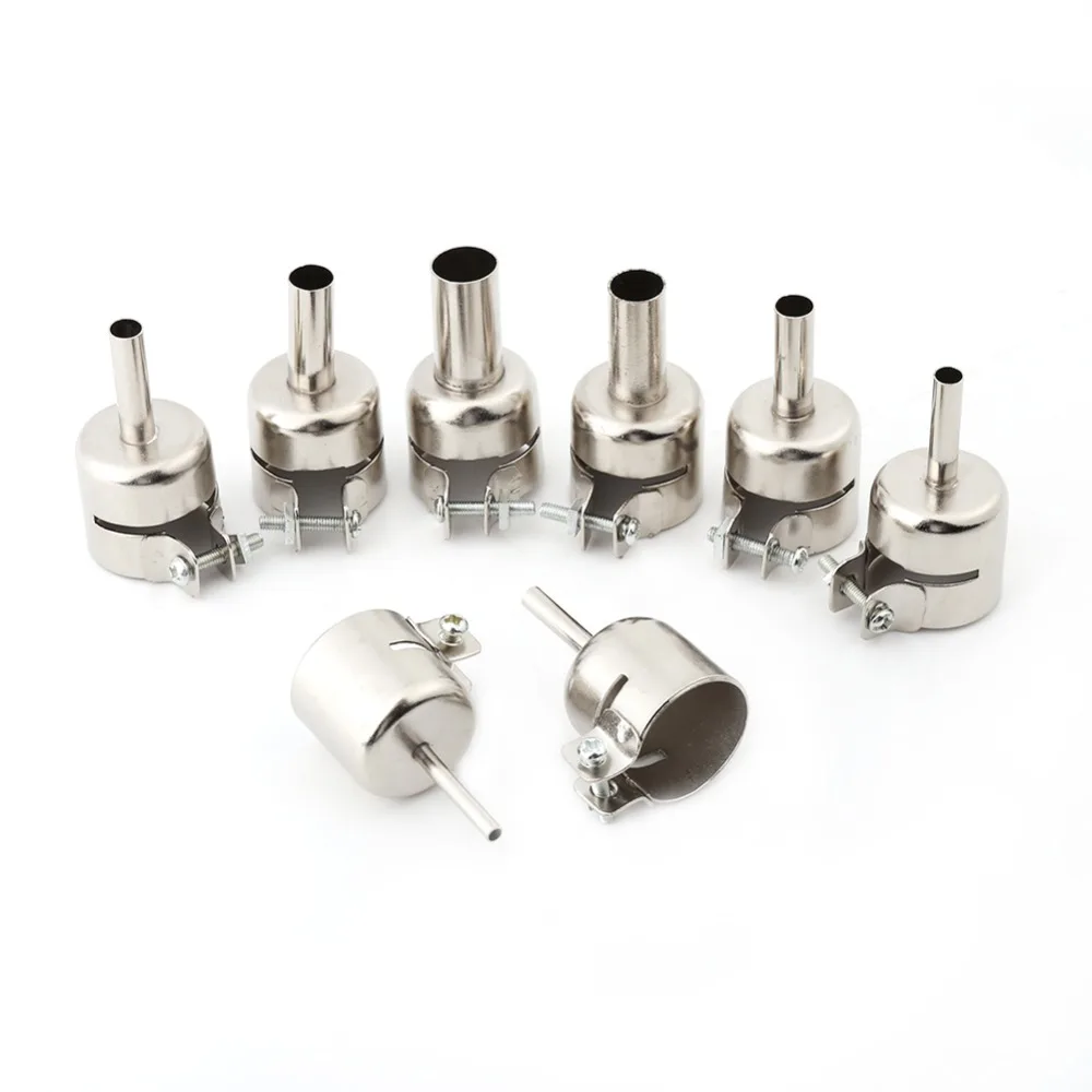

8pcs/Set 3/4/5/6/7/8/10/12mm Heat Gun Nozzles Kits For Hot Air Soldering Station Repair Tools