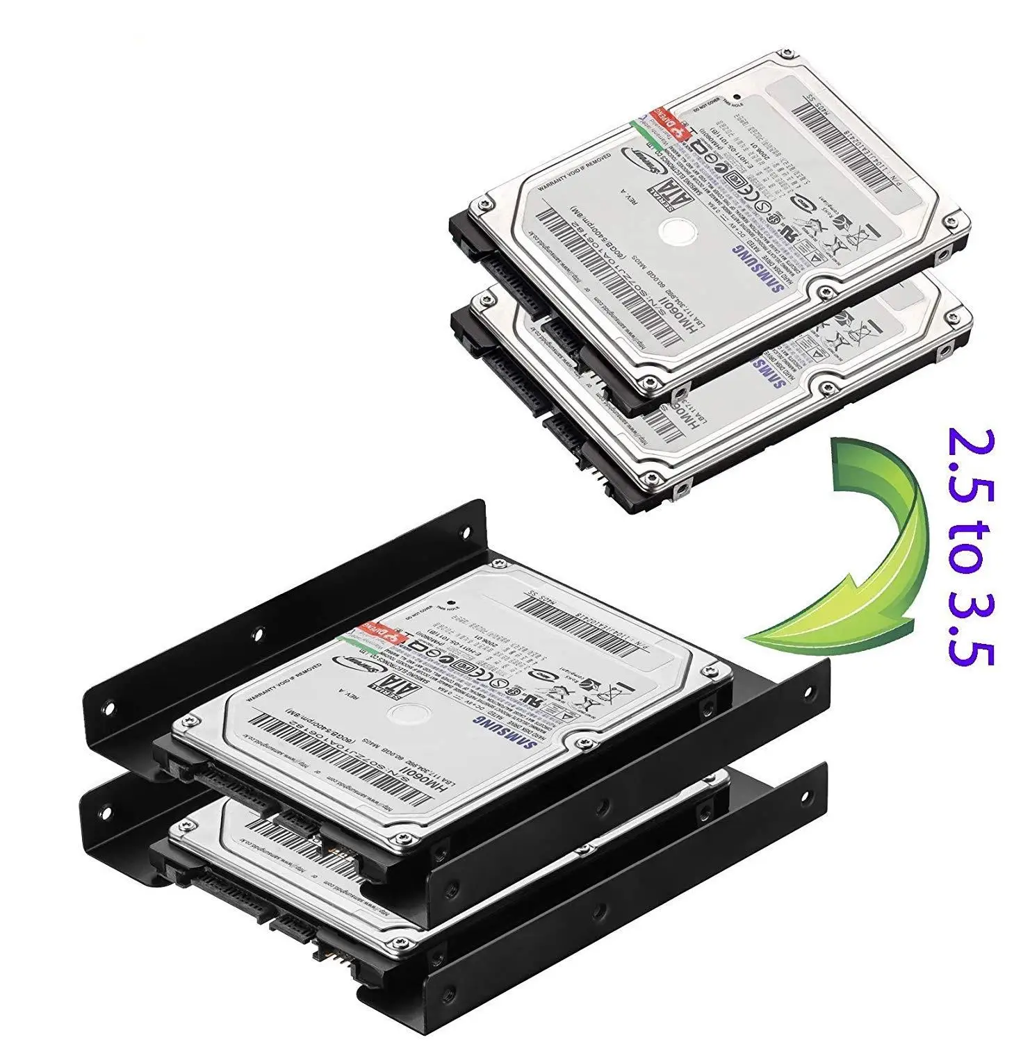 Paquete De Soporte De Montaje Para Disco Duro Ssd Adaptador De 2 5 A 3 5 Para Pc Y Ssd 6 Unidades Adaptadores De Ssd Aliexpress