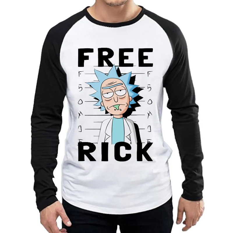 Футболка с длинным рукавом Pickle Rick Мужская футболка Rick And Morty новая футболка с аниме Rick летняя футболка Рик Морти крутые мужские футболки