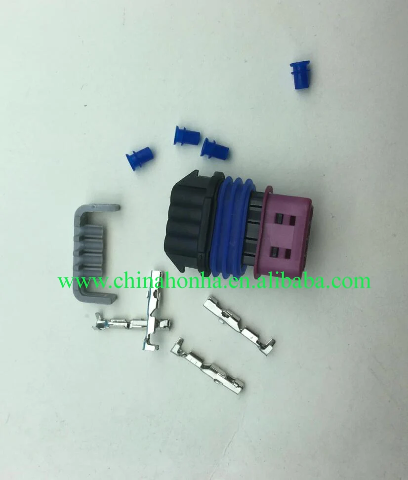 2pcs Для Delphi 4 Way Black GT 150 герметичный гнездовой разъем в сборе, максимальный ток 15 Ампер 15410728 - Название цвета: 2pcs