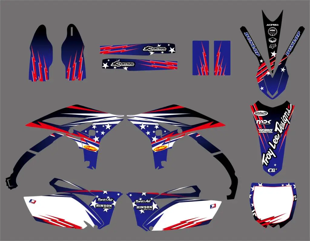 Набор графических наклеек NICECNC 0611 для Yamaha YZF250 YZ250F YZF 250 YZ 250F 2010 2011 2012 2013 полная