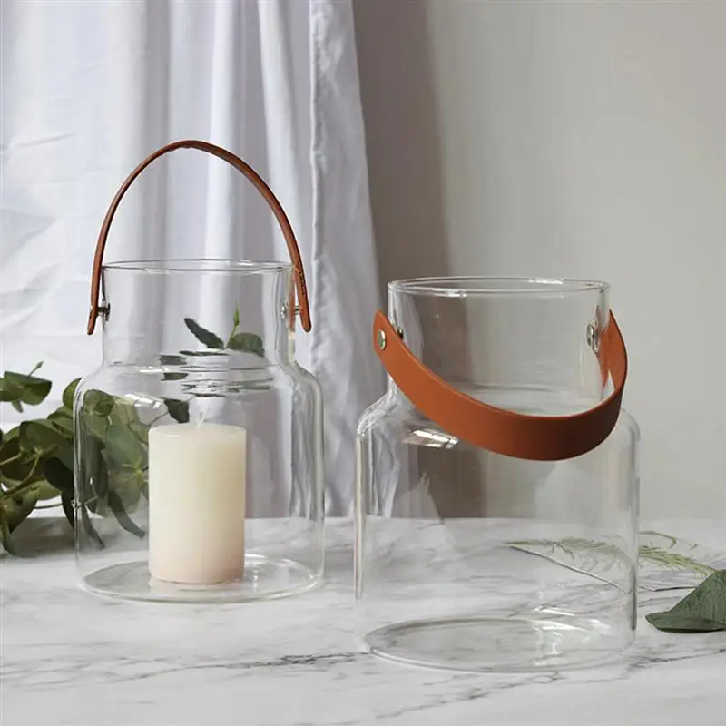 Decorative Hanging Glass Planter Plant Pots Ideal Air Plants Succulents Tea Light Candles Wall Hanging Accessories