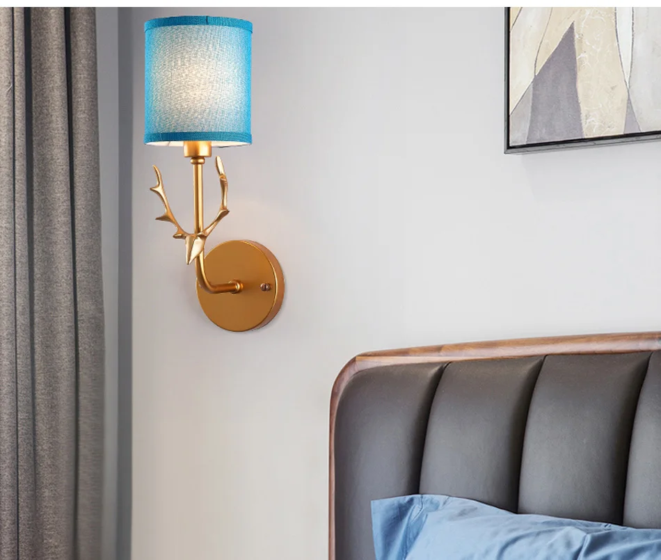 White Black Bedside Wall Lamps For Bedroom Stair Home Night Lighting LED E27 Modern Sconces Wall Lamp Indoor Lights Fixtures  (2)