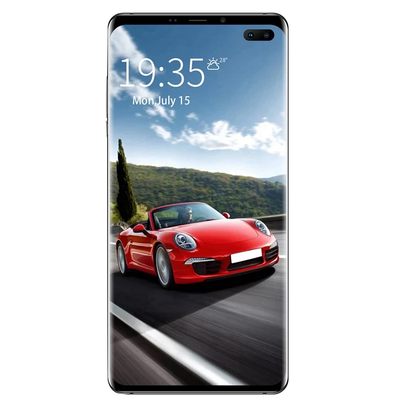 

6.5 Inch Full Screen Face Recognition Unlock Smartphone Android 9.0 Double-Sided Curved Screen WIFI Bluetooth GPS S10+ EU Plug