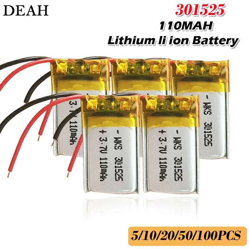 3 7 V 110mAh 301525 ithium полимерный аккумулятор для gps psp MP4 MP5 DVD маленькие игрушки