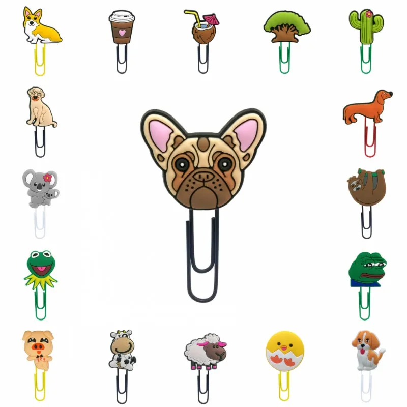 1pcs Animal Dog Koala PVC Bookmarks Cactus Tree Page Holder Paper Clip School&ampOffice Supplies Student Stationery Kids Xmas Gift |