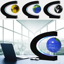 Magnetic Levitation Floating Globe C shape World Map Anti-gravity earth Globe LED Light Home Decoration Santa Birthday Gift world globe map table desk lamp led night light kids gift educational interactive astronomy geographic map led earth lighting