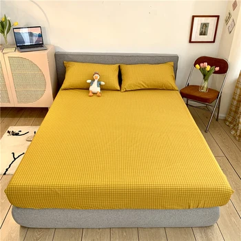

Cotton Bed Linen Elastic Fitted Sheet and Pillow Cover Bedding Set Home Queen Full Twin King Mattress Cover Quality Bedspread