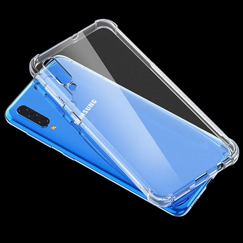 Прозрачный мягкий ТПУ чехол с воздушной подушкой для Samsung Galaxy J1 J2 J3 J4 J5 J6 J7 Prime J8 Plus