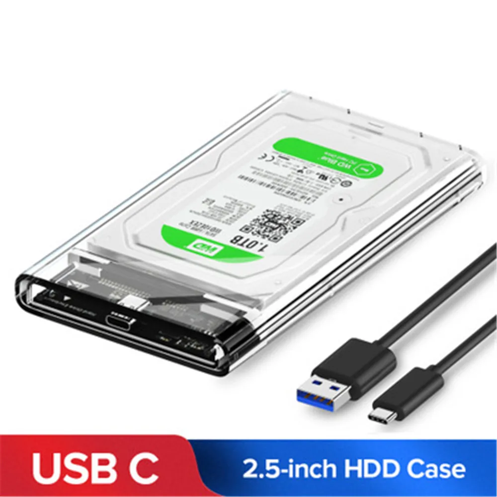 2," USB 3,0 SATA Hd коробка HDD жесткий диск Внешний корпус HDD прозрачный корпус инструмент бесплатно 5 Гбит/с Поддержка 2 ТБ UASP протокол