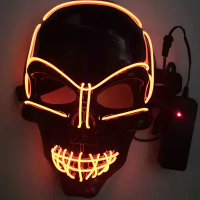 El wire led маска Волшебная удивительная забавная панк череп маска вечерние игрушки модный Косплей