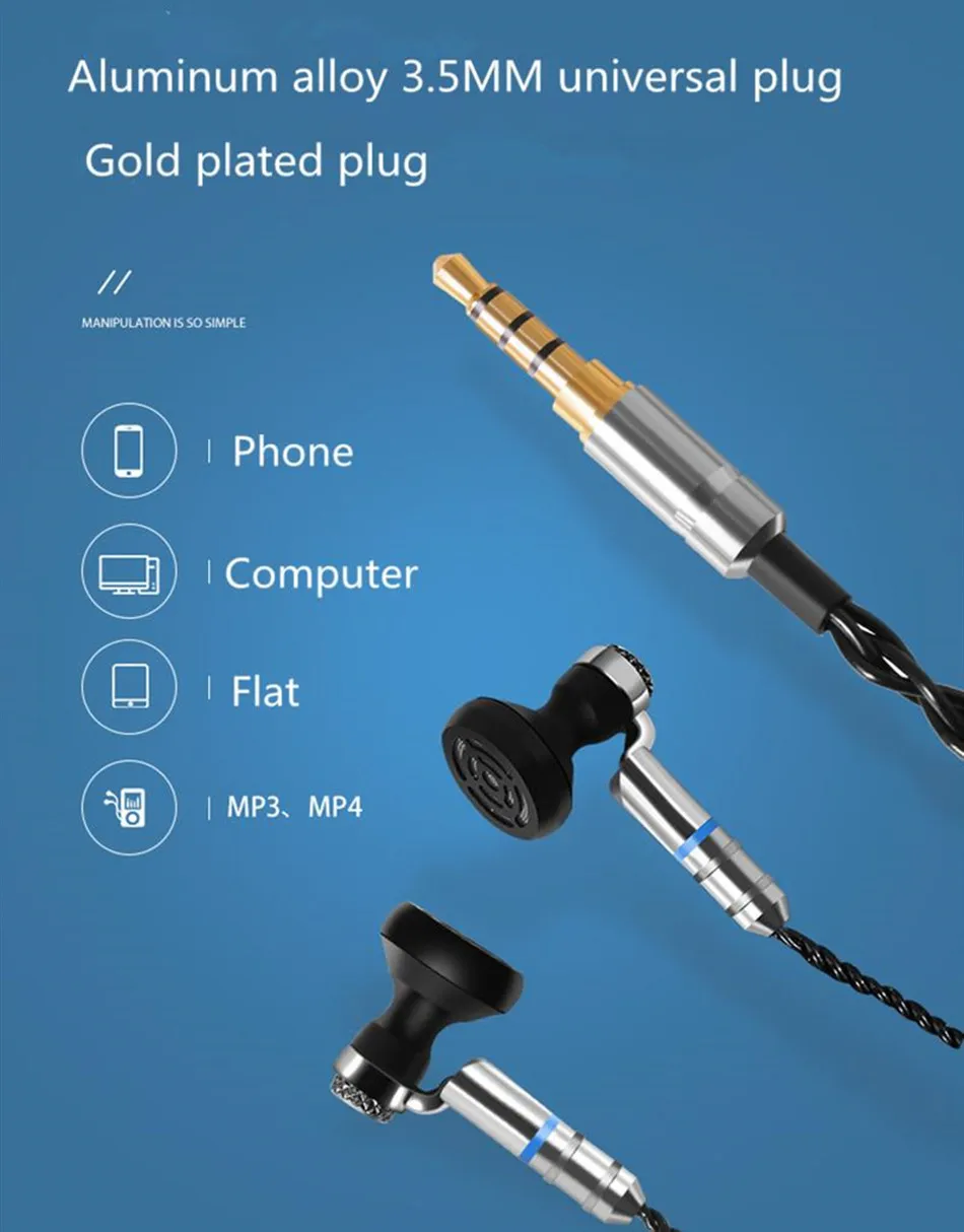 Наушники SENFER KP120 MMCX с плоской головкой, динамические наушники с протеином, Наушники HI FI, стерео наушники MMCX, металлическая диджейская гарнитура, съемный кабель