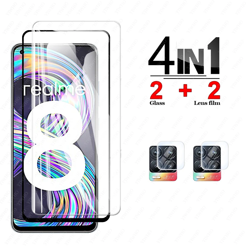 Защитное стекло для oppo Realme 8 RMX3085, Realme-8, защита экрана от царапин