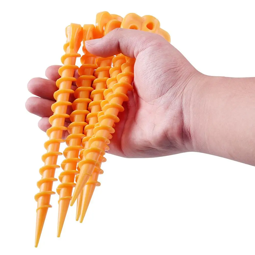 

10PCS Outdoor Tent Stakes Ultimate Ground Anchor Pegs Heavy Duty Screw 20CM Tent Nail Peg Tent Accessories Equipment