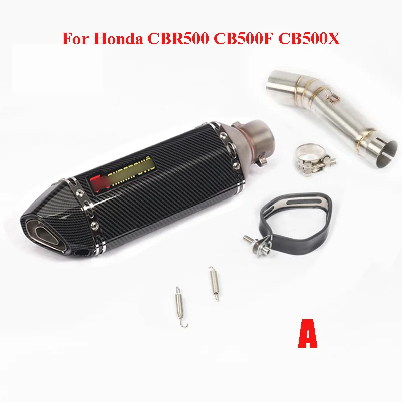 CBR500 CBR300 выхлопная труба мотоцикла наконечник глушителя Escape Link труба для Honda CBR500 CB500F CB500X CBR300 CB300F CB300R - Цвет: Type A
