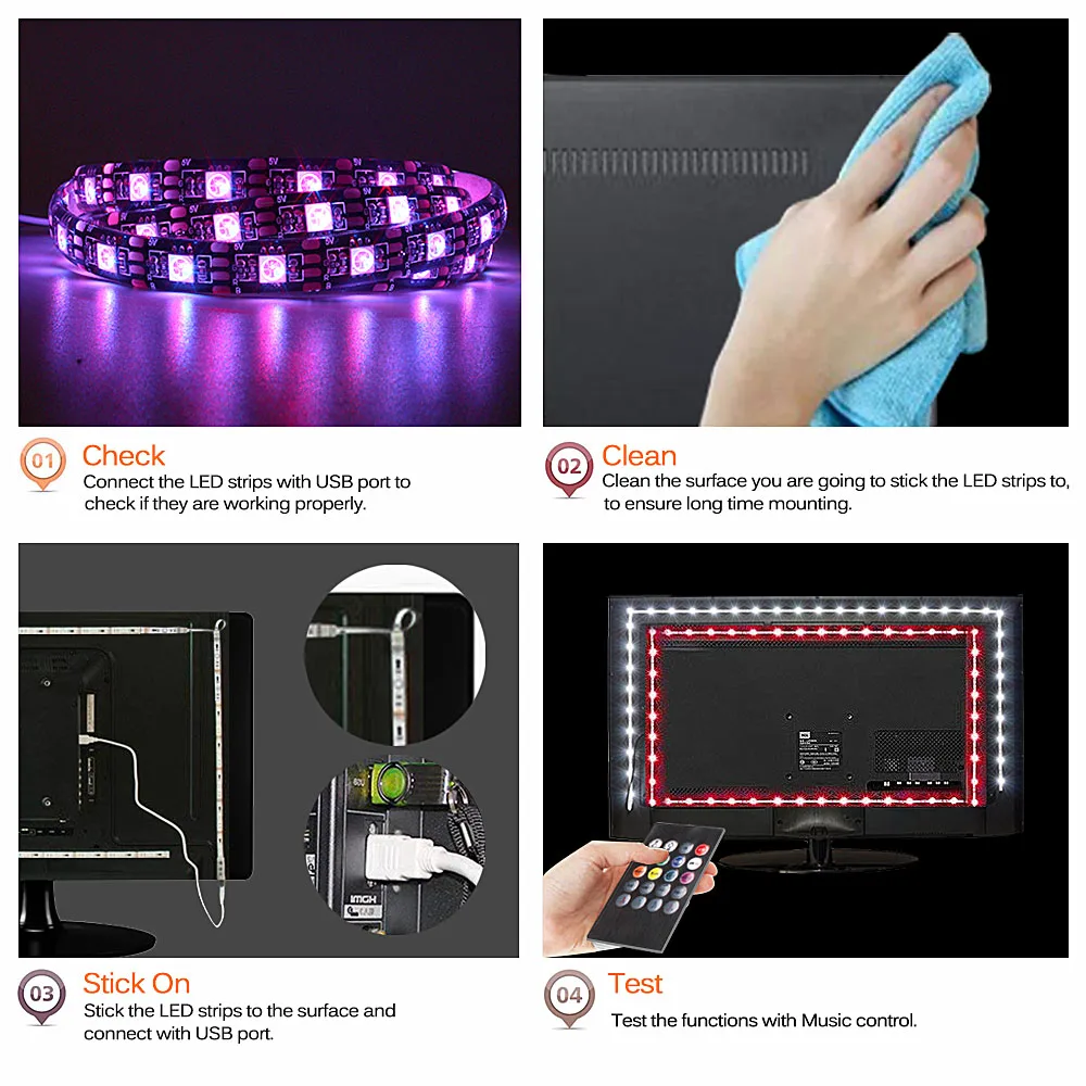 Светодиодный светильник для кухонной лампы 1 м 2 м 3M 5 м luces светодиодный светильник для шкафа Шкаф светильник ing RGB 5050 светодиодный светильник