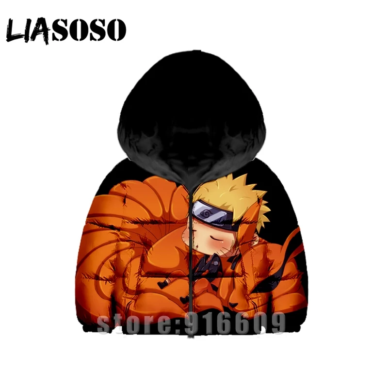 Детские толстовки Uzumaki Naruto с 3D принтом для мужчин и женщин; детские толстовки с капюшоном в стиле аниме; детский зимний пуховик; детские толстовки с капюшоном с героями мультфильмов в стиле Харадзюку - Цвет: 1